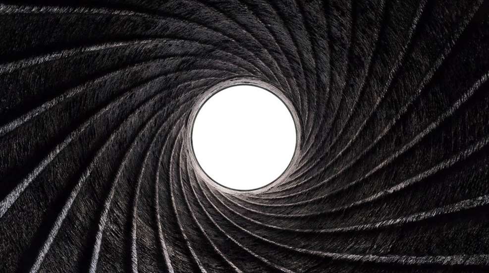 A picture of the inside of an object.