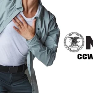 A man with his hands on his chest and the logo for ncwrc.