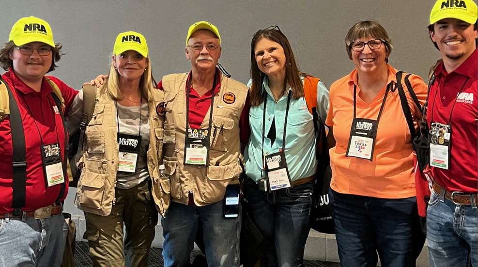 The author (fourth from left) with other enthusiastic NRA volunteers.