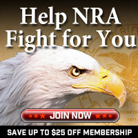 A bald eagle with the words " help nra fight for you ".